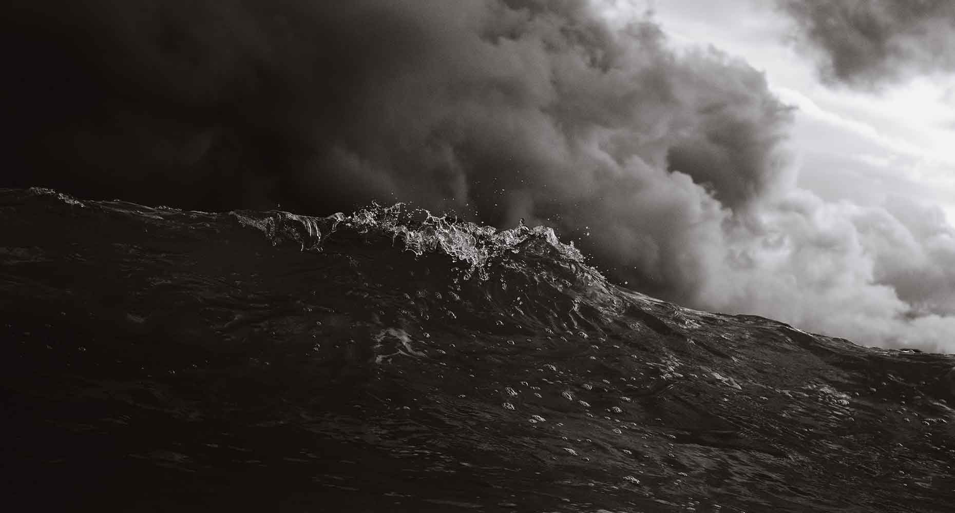 Violent storm at sea