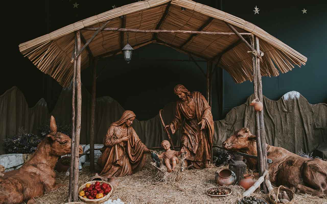 A nativity creche