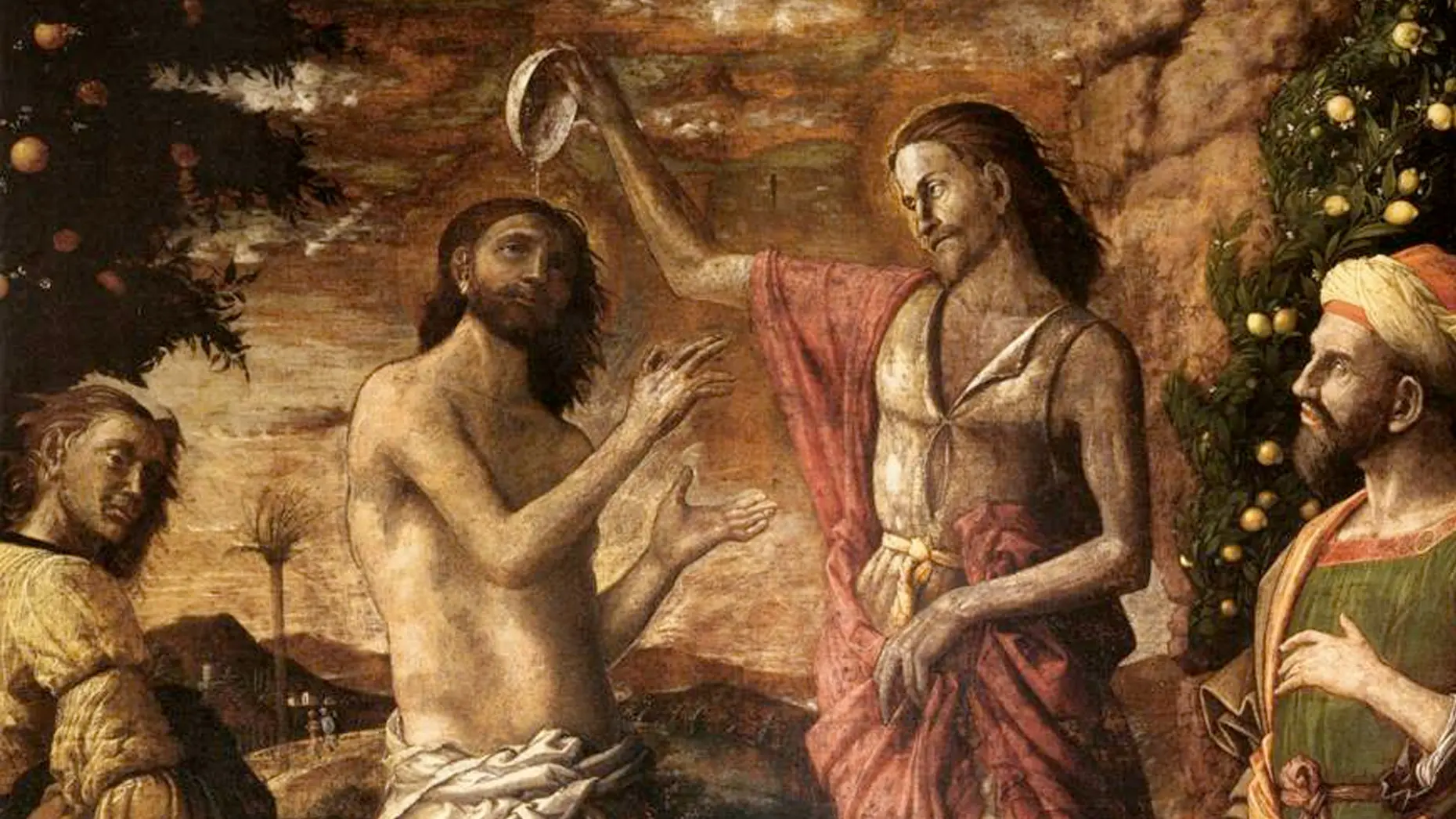 Painting of the Baptism of Jesus by Mategna