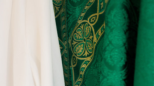 Green priestly vestments