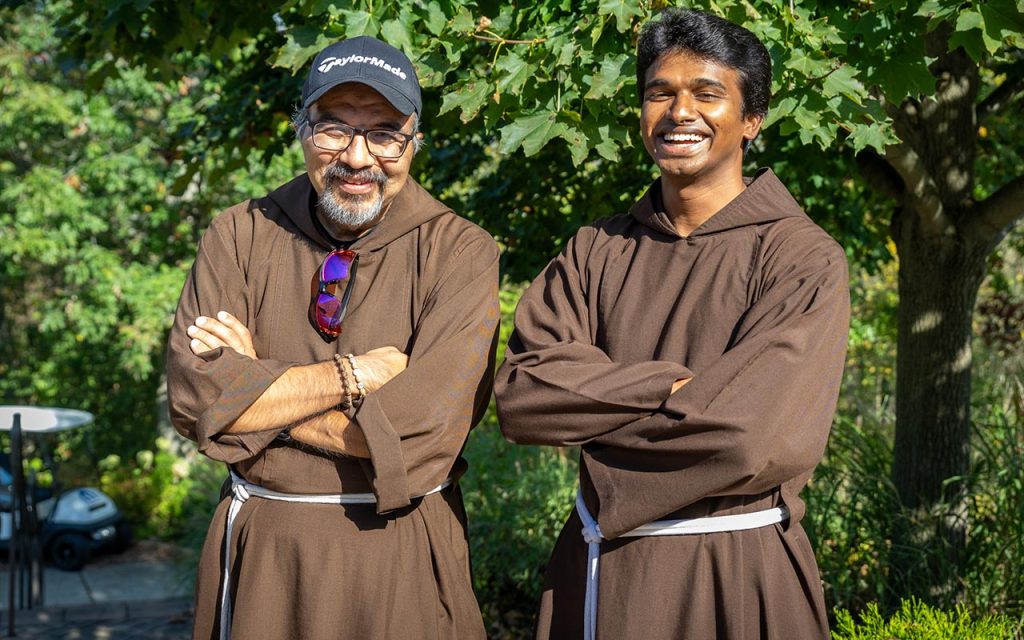 A color photograph of Br. Vito Martinez, OFM Cap. and Br. Julius Milton, OFM Cap.